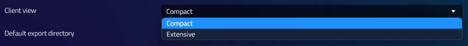Client view setting