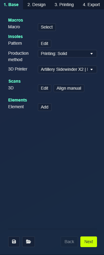 Save and return buttons