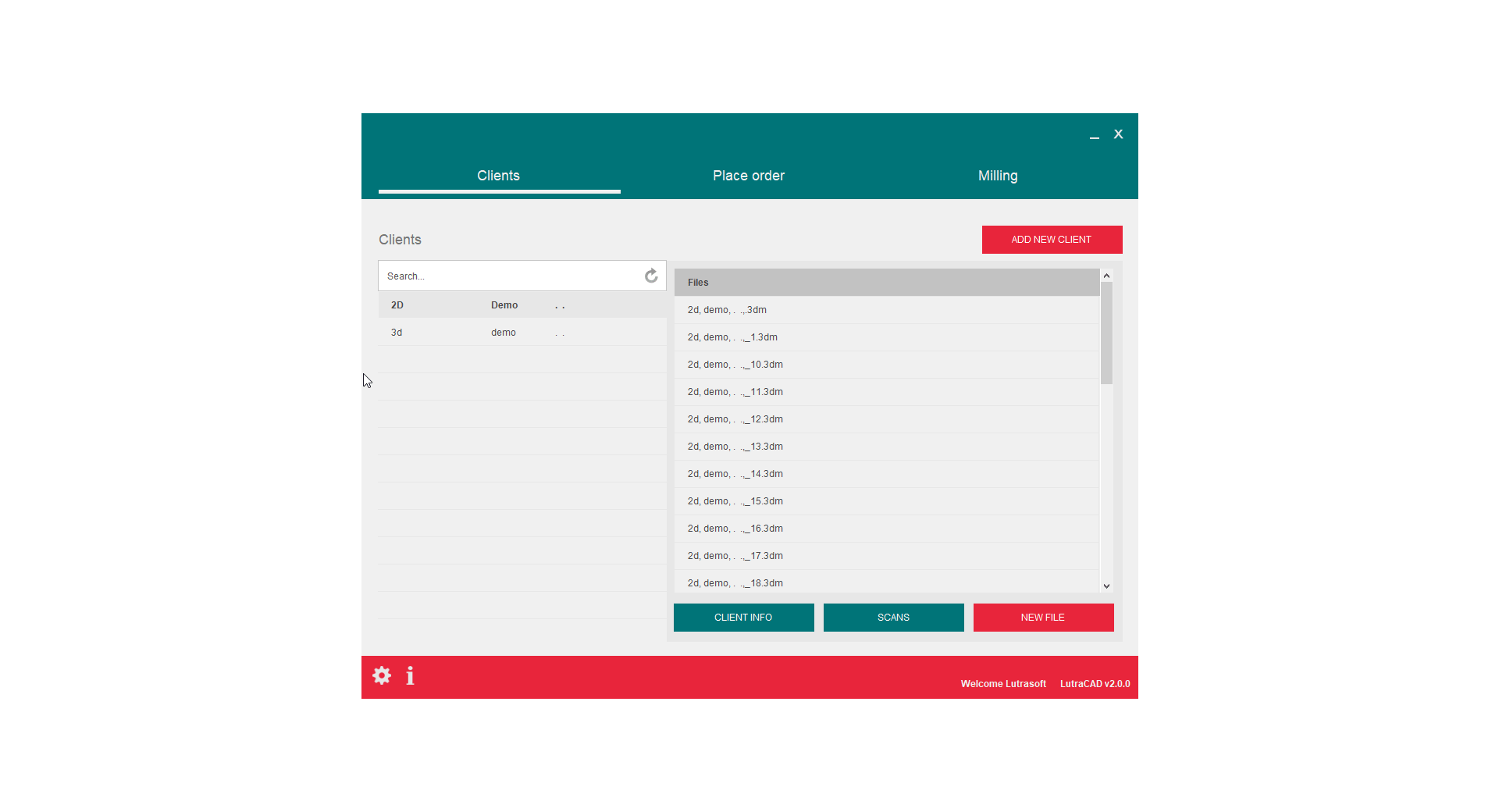Click on add new client and enter the required fields